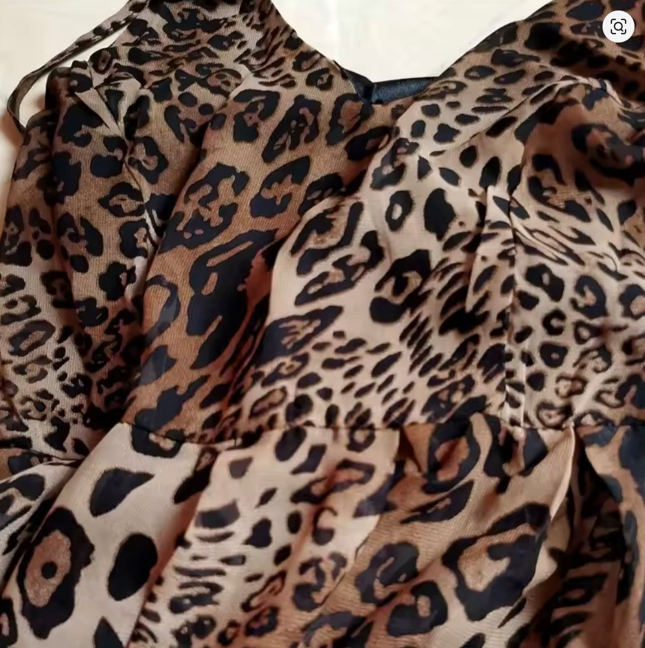Maxidress Leopard — dettaglio spalline sottili | Dream Shop