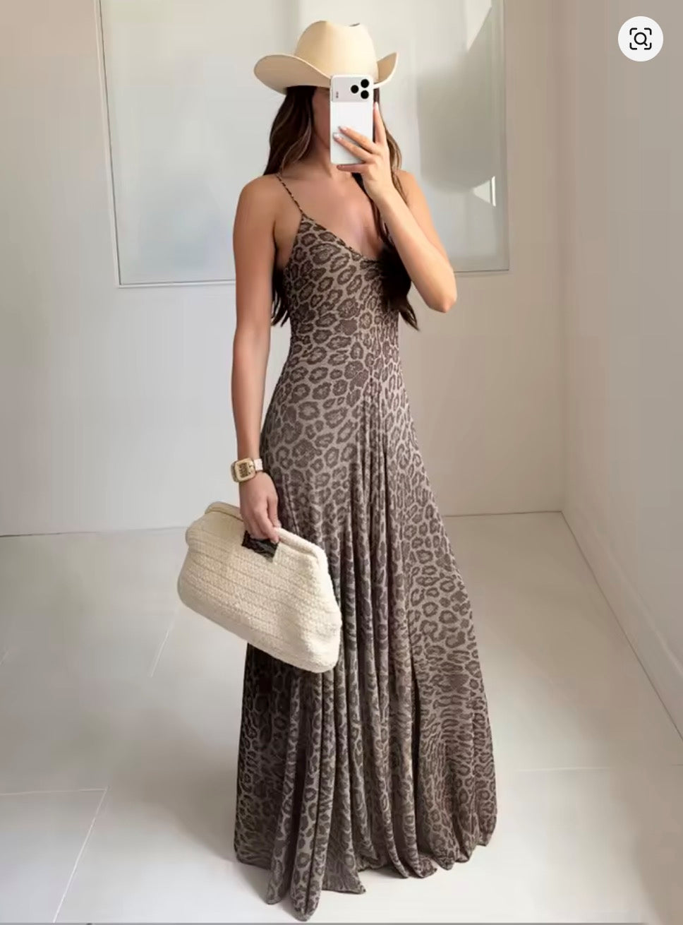 Maxidress Leopard — look serata animal print | Dream Shop