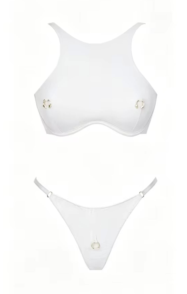 Bikini nipple piercing