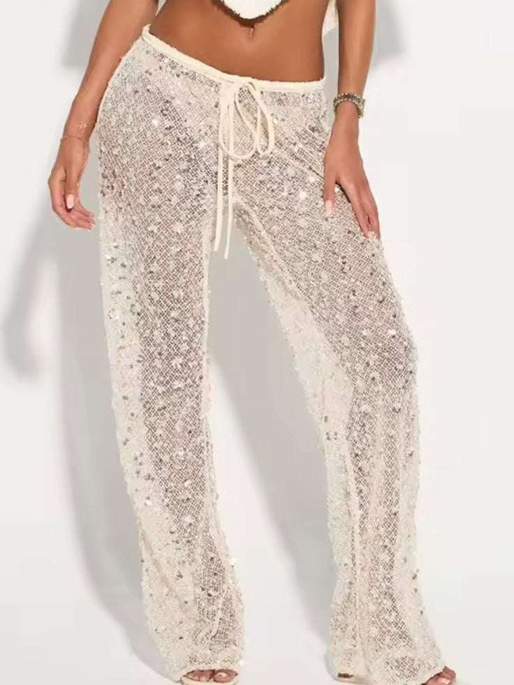 Completo gipsy-chic frange diamanti