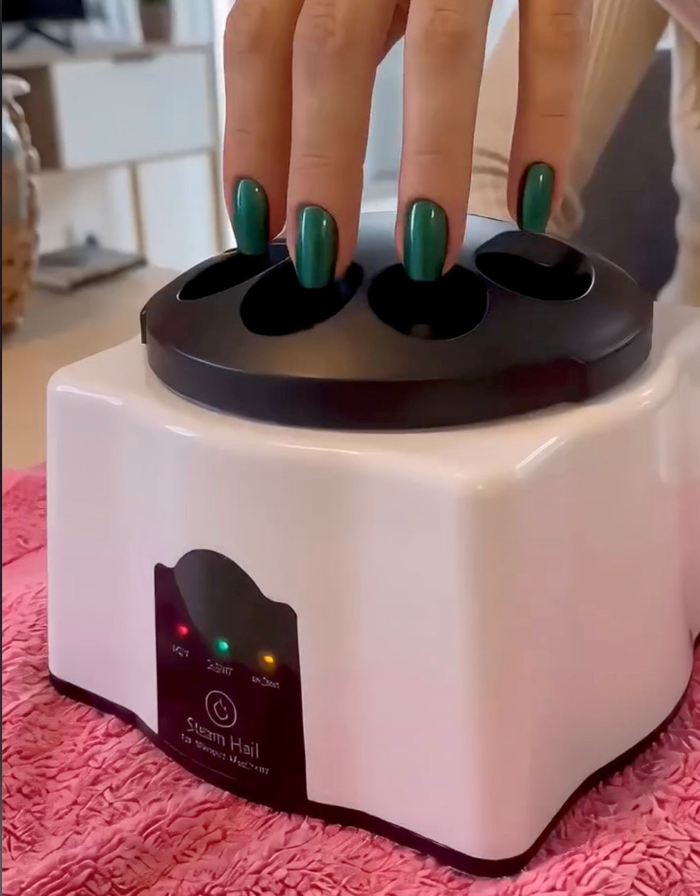 Steam gel polish remover 
Heated electric 5-finger soaking bowl