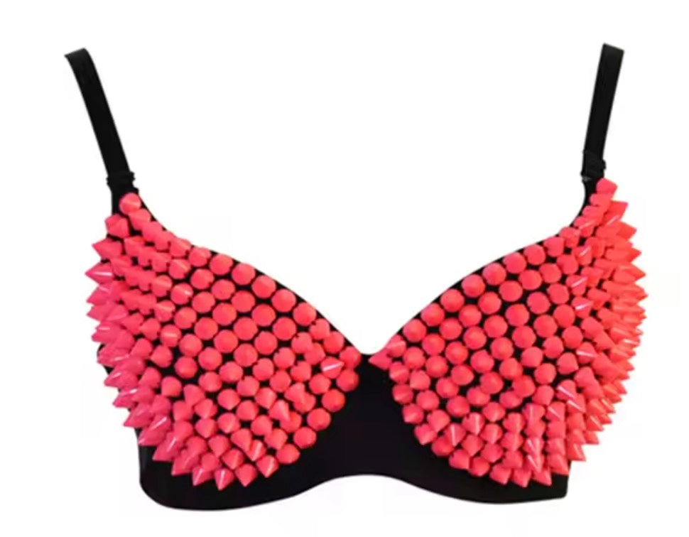 Reggiseno Fluo Studded Bra 
Borchie su coppa fluo spalline regolabili
