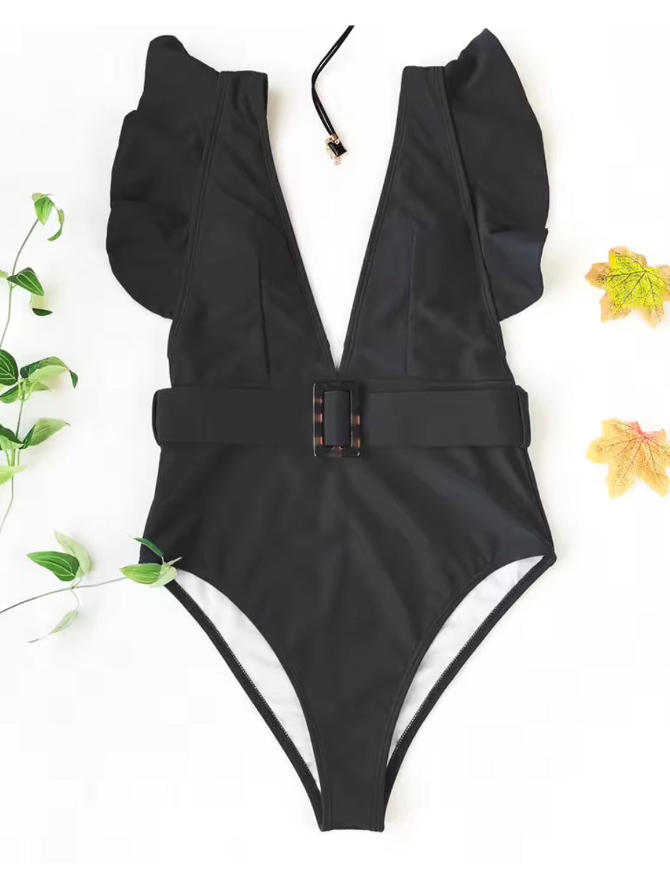 Costume intero maxibelt 
V profondo maxi cintura vita e brasiliana