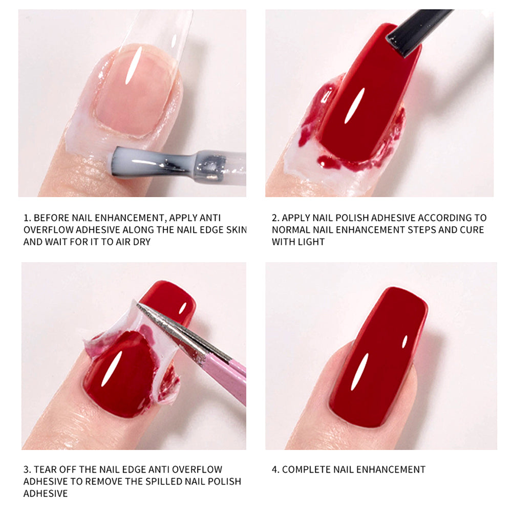 Peel off nail latex tape application steps — Dream Shop