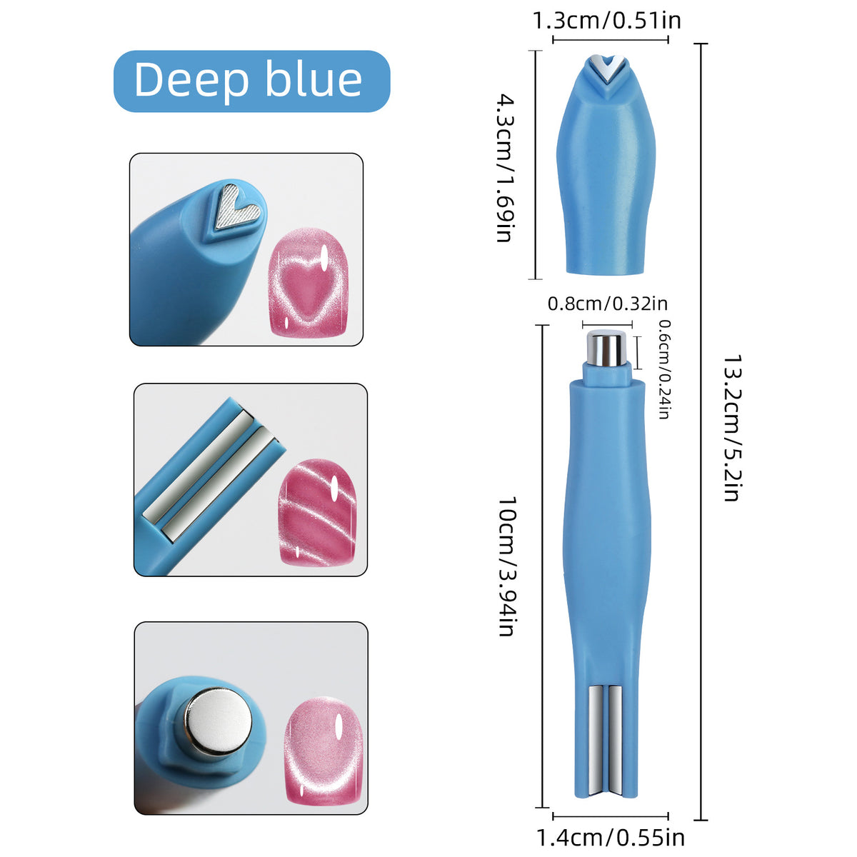 Imán cat eye Love 3 en 1 variante lápiz 3 en 1 azul — Dream Shop