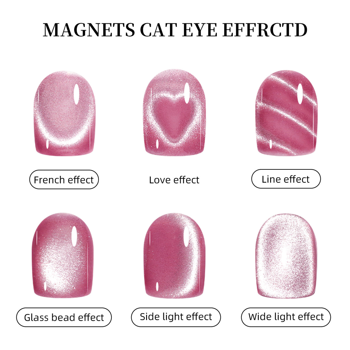 Imán cat eye Love 3 en 1 efectos cat eye french corazón línea y perla — Dream Shop