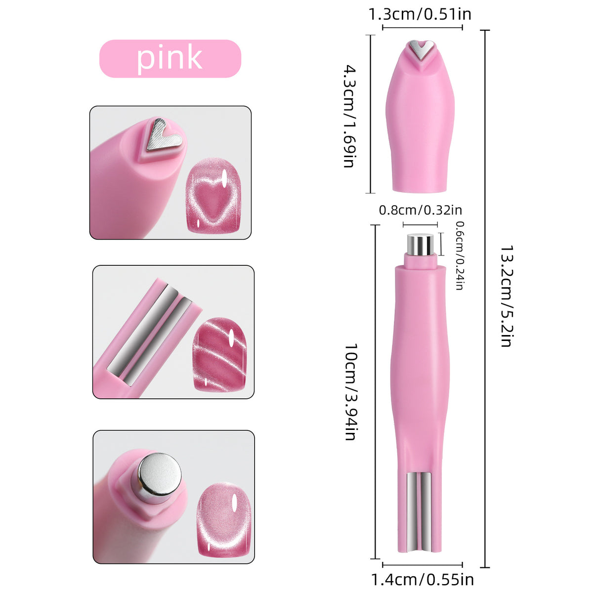 Imán cat eye Love 3 en 1 variante lápiz 3 en 1 rosa — Dream Shop