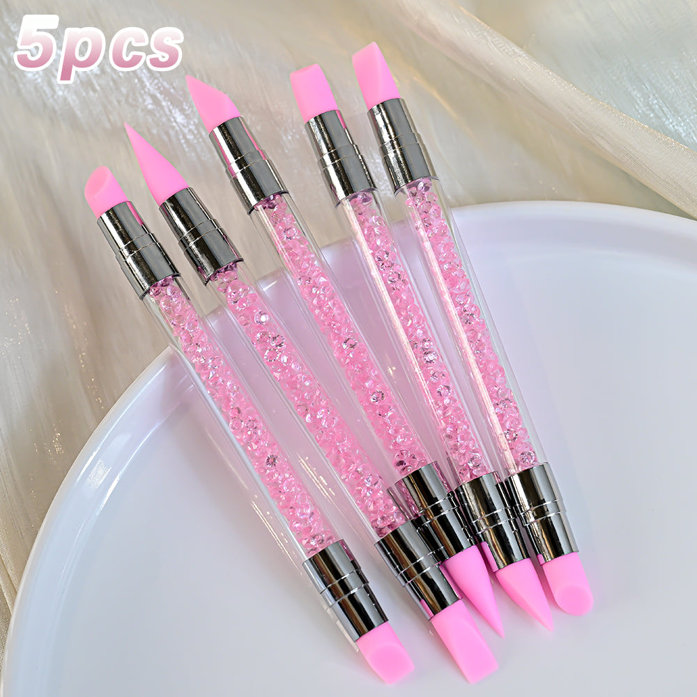 Penne silicone nail art variante strass rosa punte rosa — Dream Shop