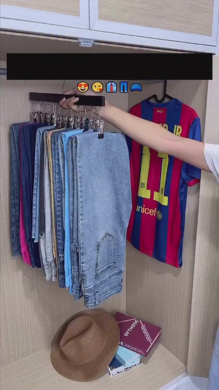 Gruccia multiganci video armadio con jeans e cappellini | Dream Shop