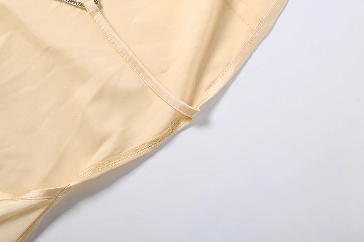Abito raso schiena gioiello Prikla — chiusura zip laterale | Dream Shop