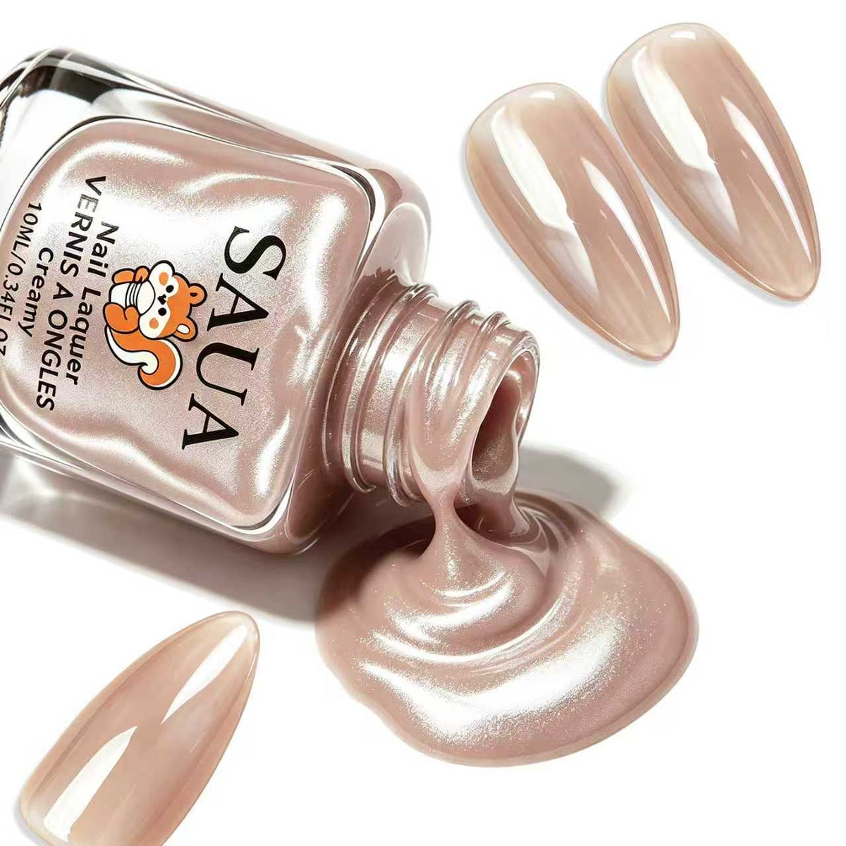 Esmalte perlado efecto crema frasco de esmalte perlado derramado — Dream Shop