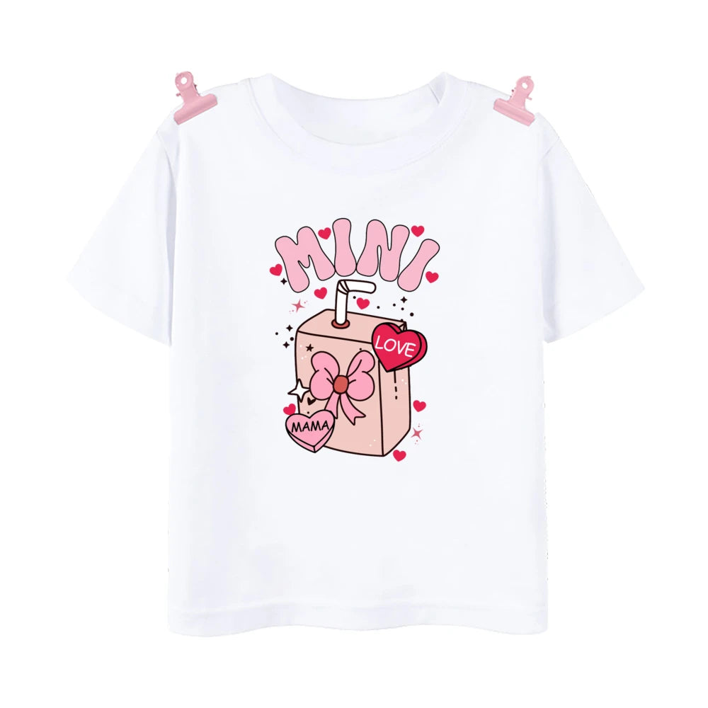 T-shirt bambina Mini — stampa succo rosa | Dream Shop
