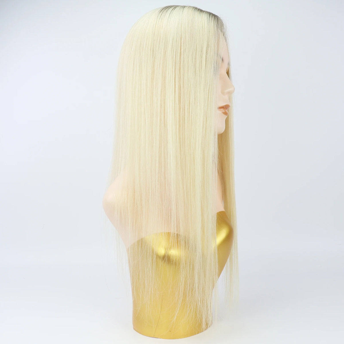 Long balayage human hair topper side with bangs | Dream Shop