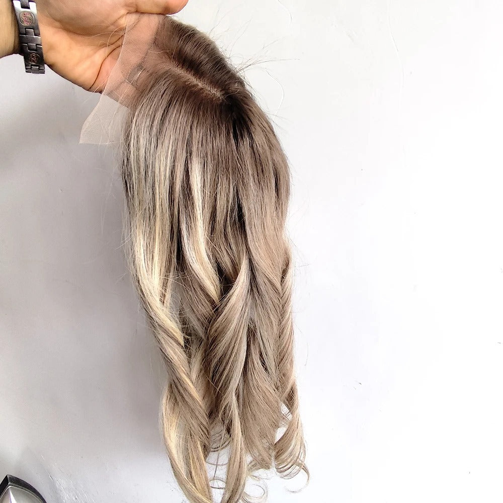 Balayage curly ombre topper length and movement | Dream Shop