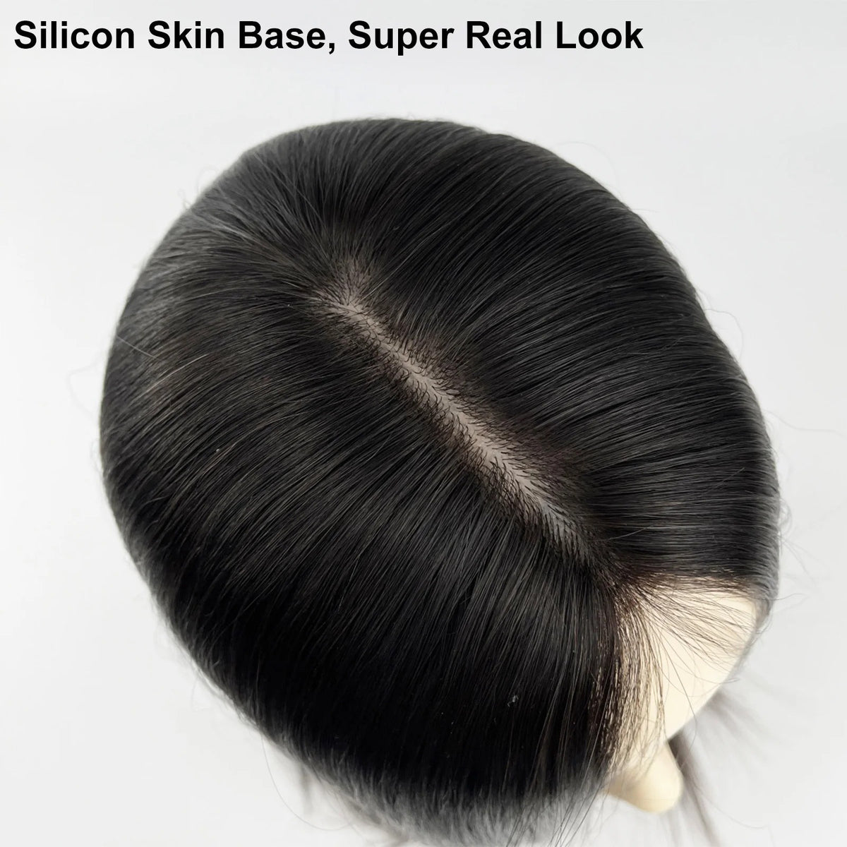 Topper cheveux naturels longs ondulés base en silicone effet réaliste | Dream Shop