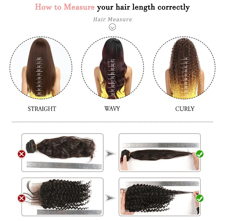 Wavy human hair topper how to measure the length | Dream Shop