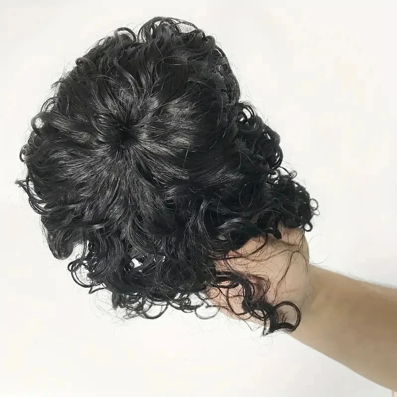 Topper cheveux naturels bouclés bouclé vue de dessus | Dream Shop