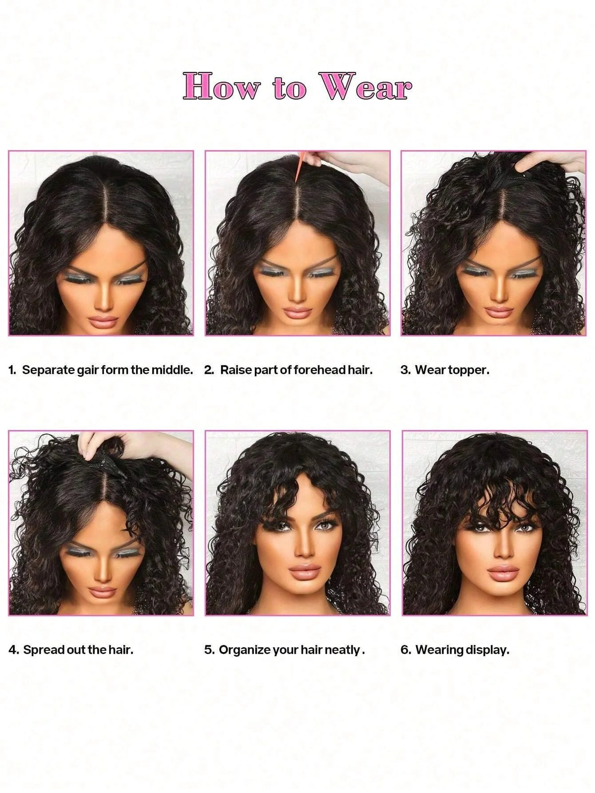 Topper cheveux naturels bouclés comment le porter | Dream Shop