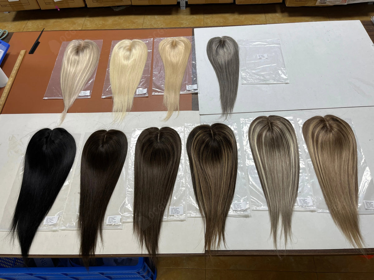 Topper mèches cheveux naturels toutes les nuances du noir au blond | Dream Shop