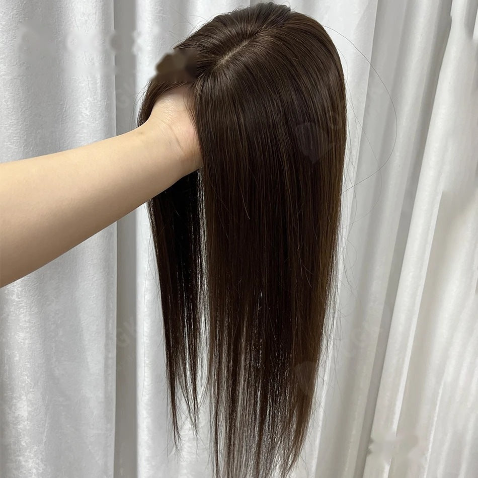 Topper mèches cheveux naturels châtain foncé intense | Dream Shop