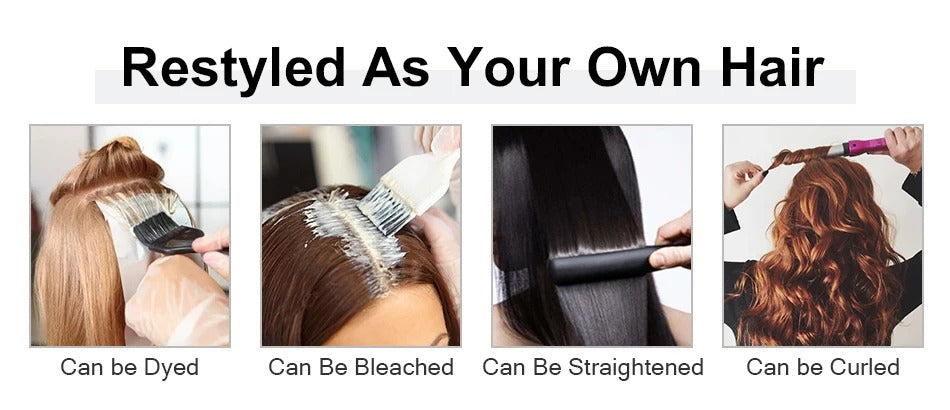 Topper mechas a contraste se puede teñir, alisar y rizar | Dream Shop
