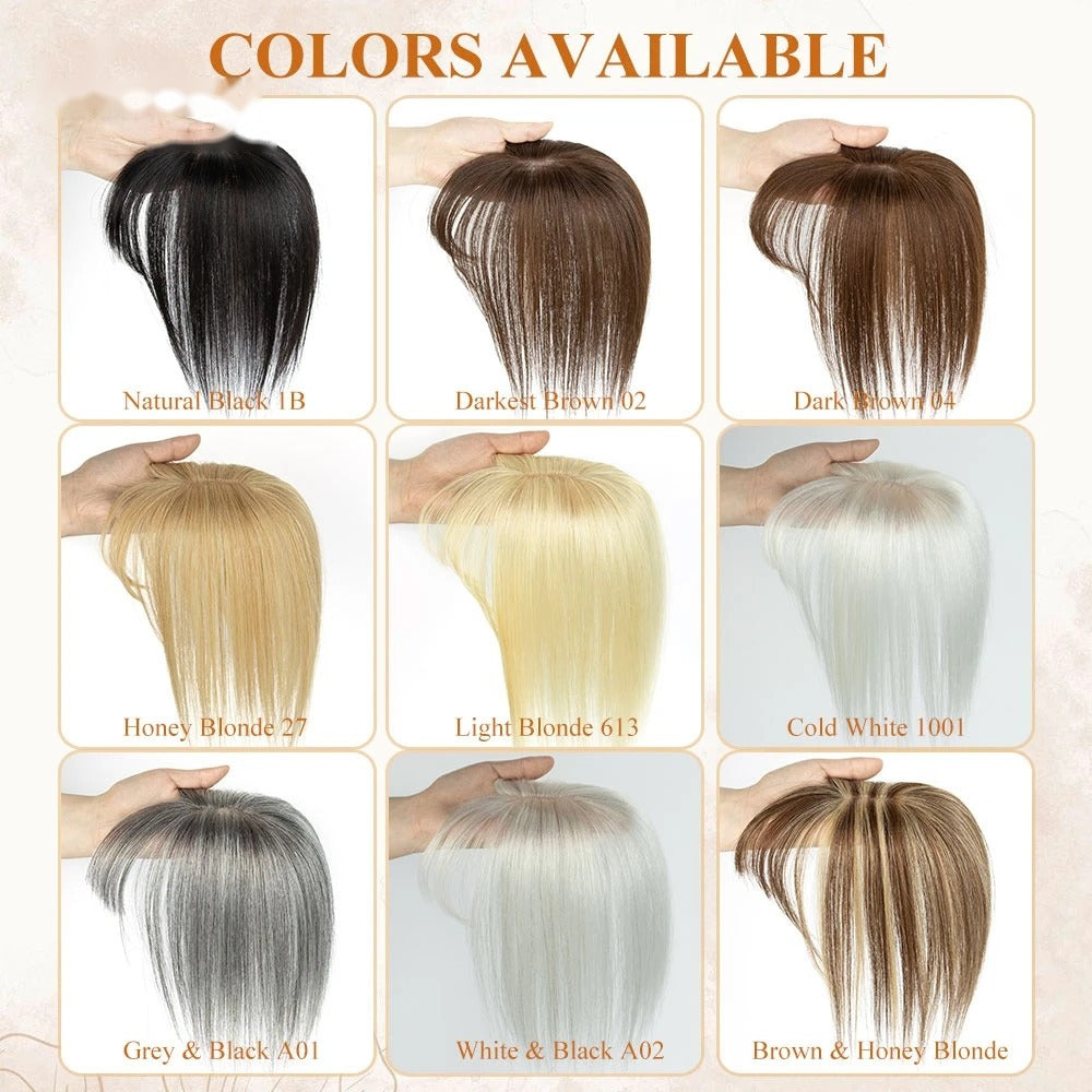 Topper avec frange cheveux naturels couleurs disponibles | Dream Shop