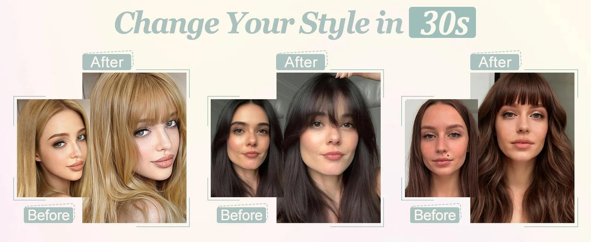 Topper avec frange cheveux naturels nouveau look en 30 secondes | Dream Shop