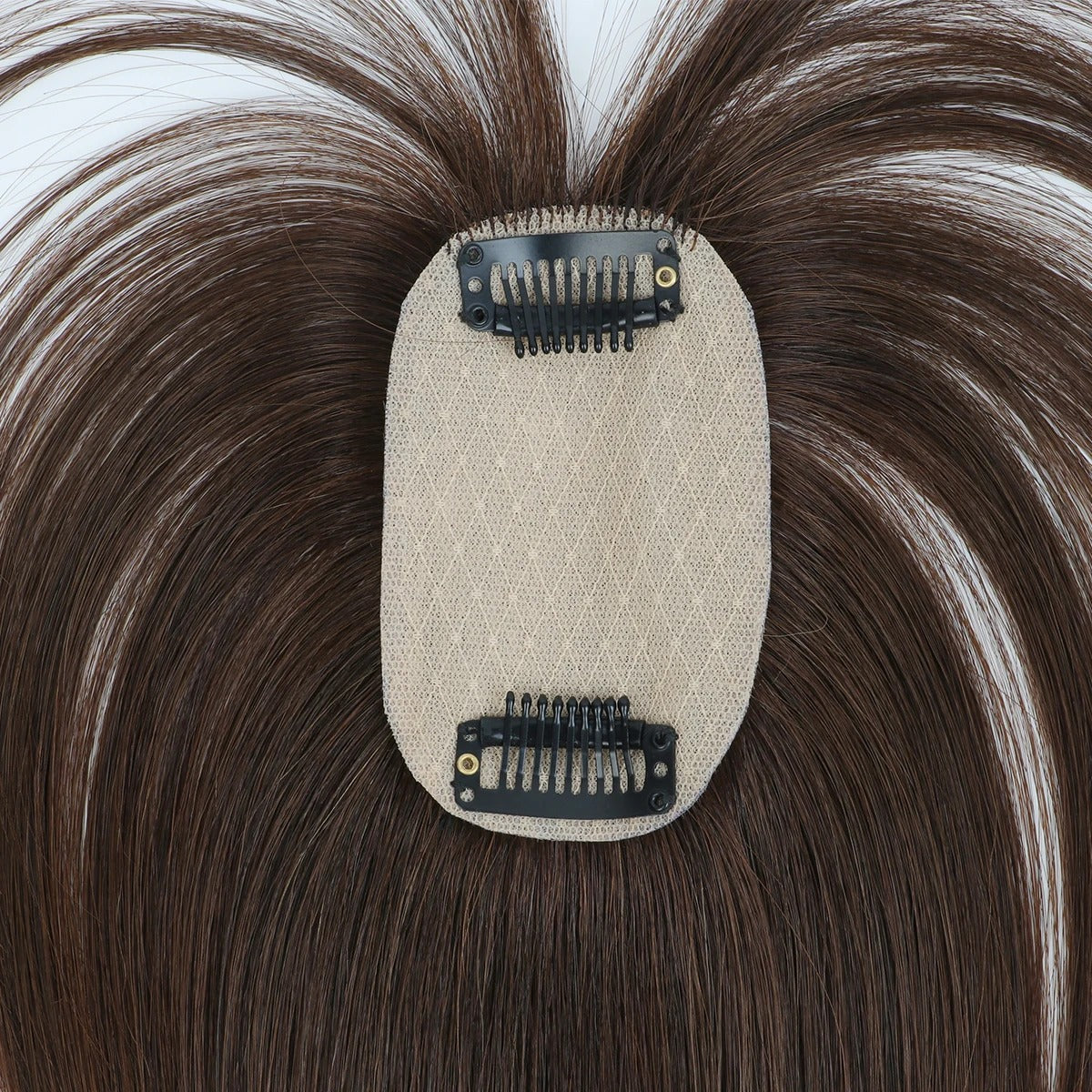 Topper avec frange cheveux naturels base avec deux clips | Dream Shop