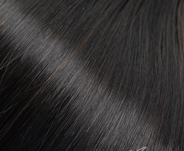 Topper avec frange cheveux naturels couleur noir naturel | Dream Shop