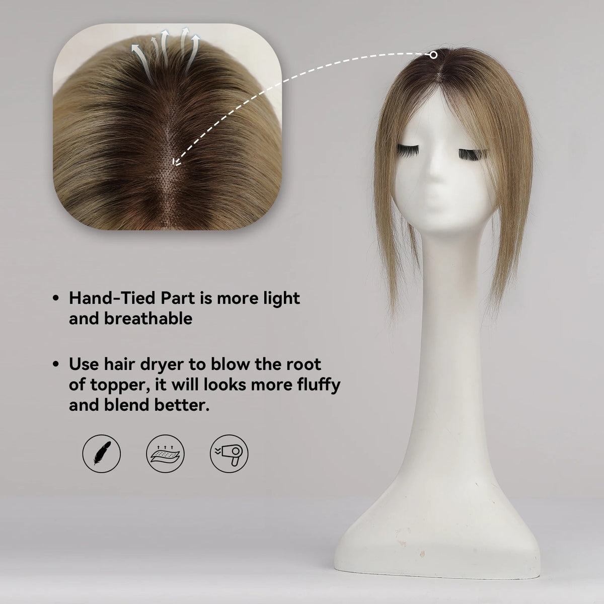 Topper sfumato ombré riga sfumata su manichino | Dream Shop