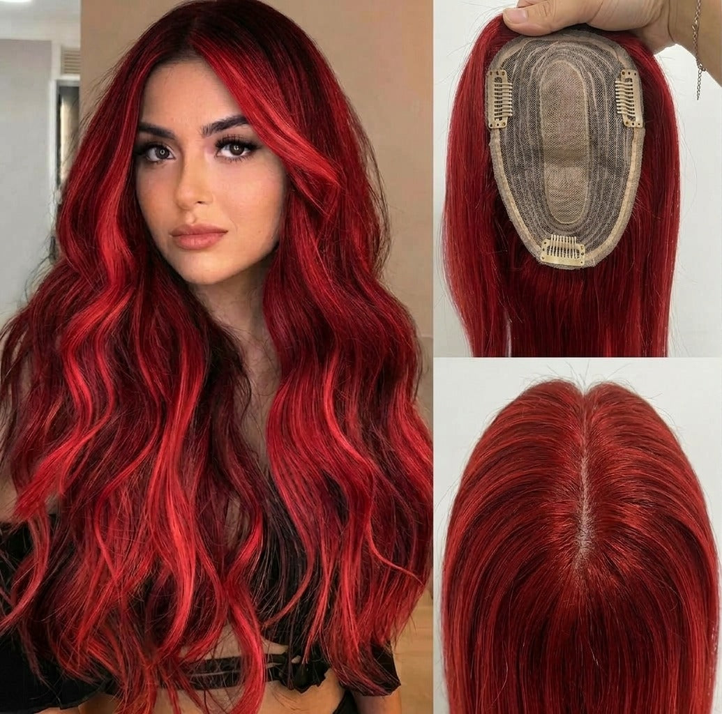 Topper toni fuoco ciocca colore rosso fuoco | Dream Shop