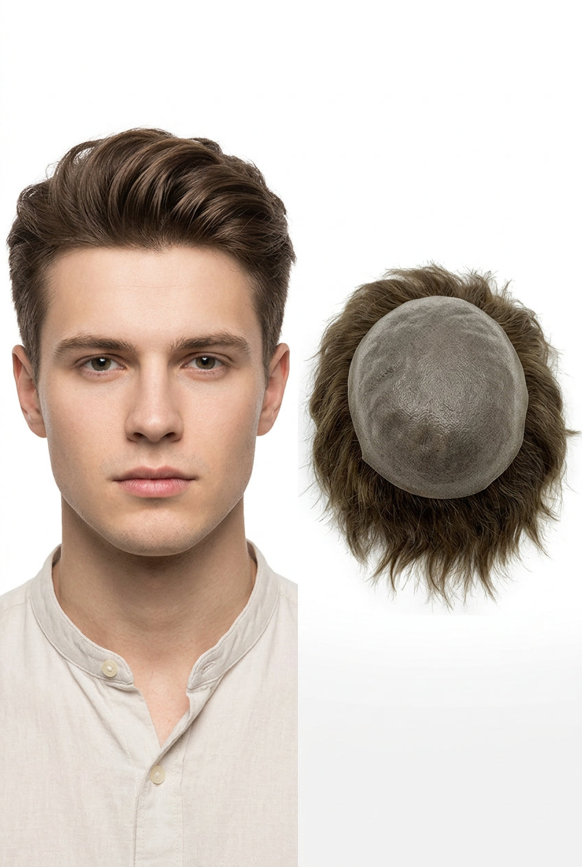 Topper uomo mosso attaccatura naturale indossata | Dream Shop